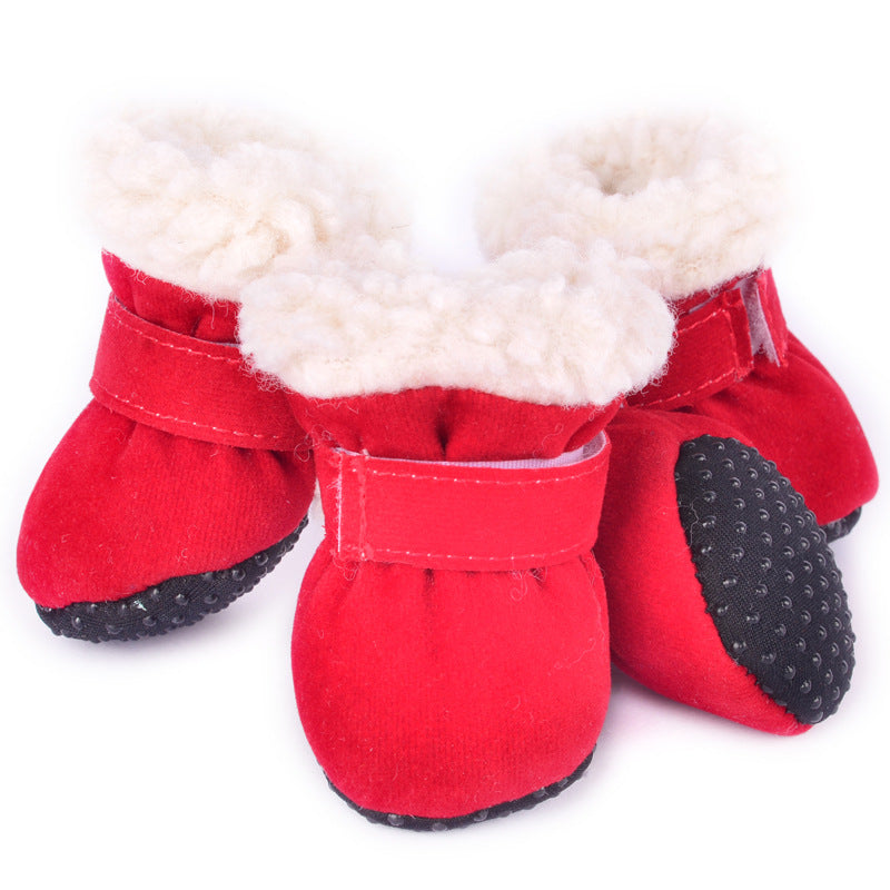 Waterproof Winter Dog Boots – Anti-Slip Snow & Rain Shoes for Small Pets