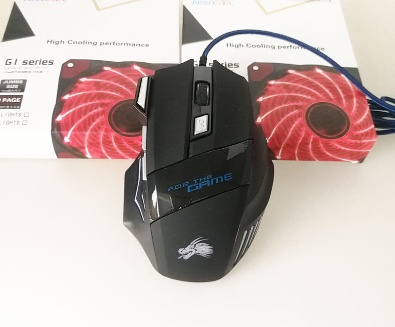 7-Button USB Gaming Mouse – Colorful LED Glowing Lights