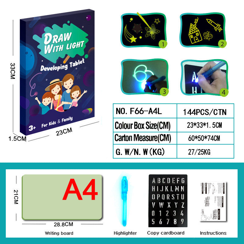3D Magic Drawing Pad – Educational Sketchboard with 8 Light Effects