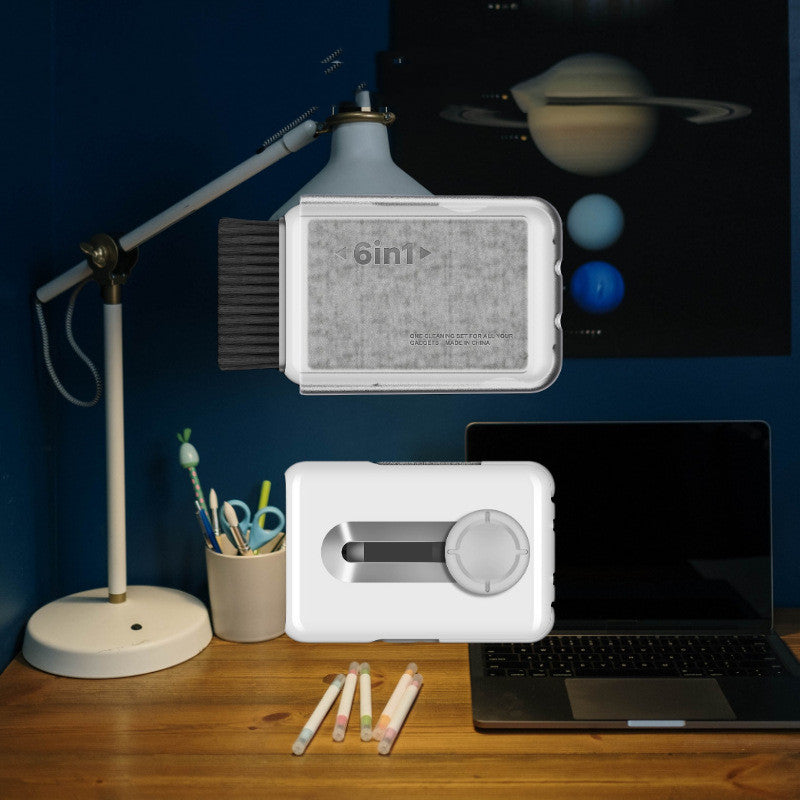 Portable 6-in-1 Multi-Function Headset Cleaning Brush