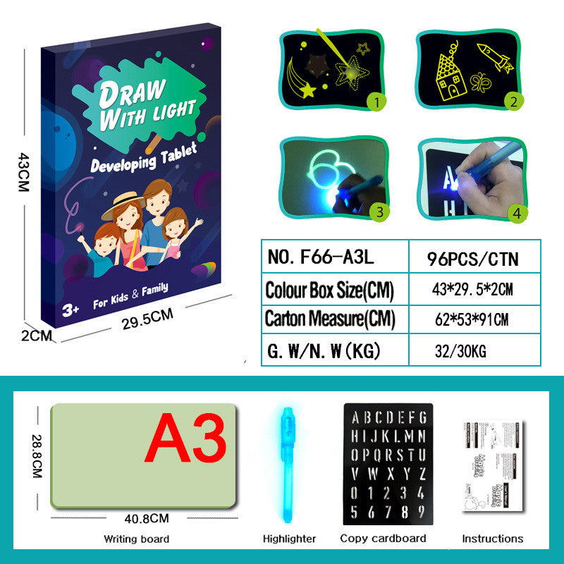 3D Magic Drawing Pad – Educational Sketchboard with 8 Light Effects