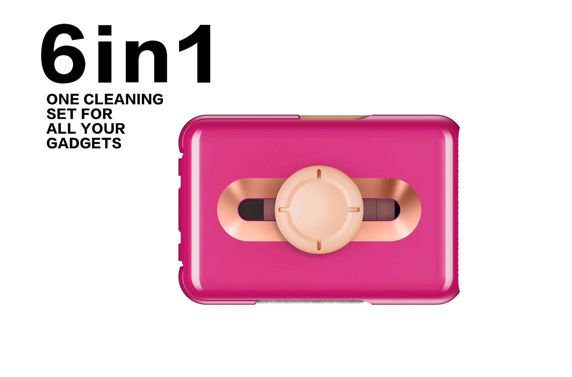 Portable 6-in-1 Multi-Function Headset Cleaning Brush