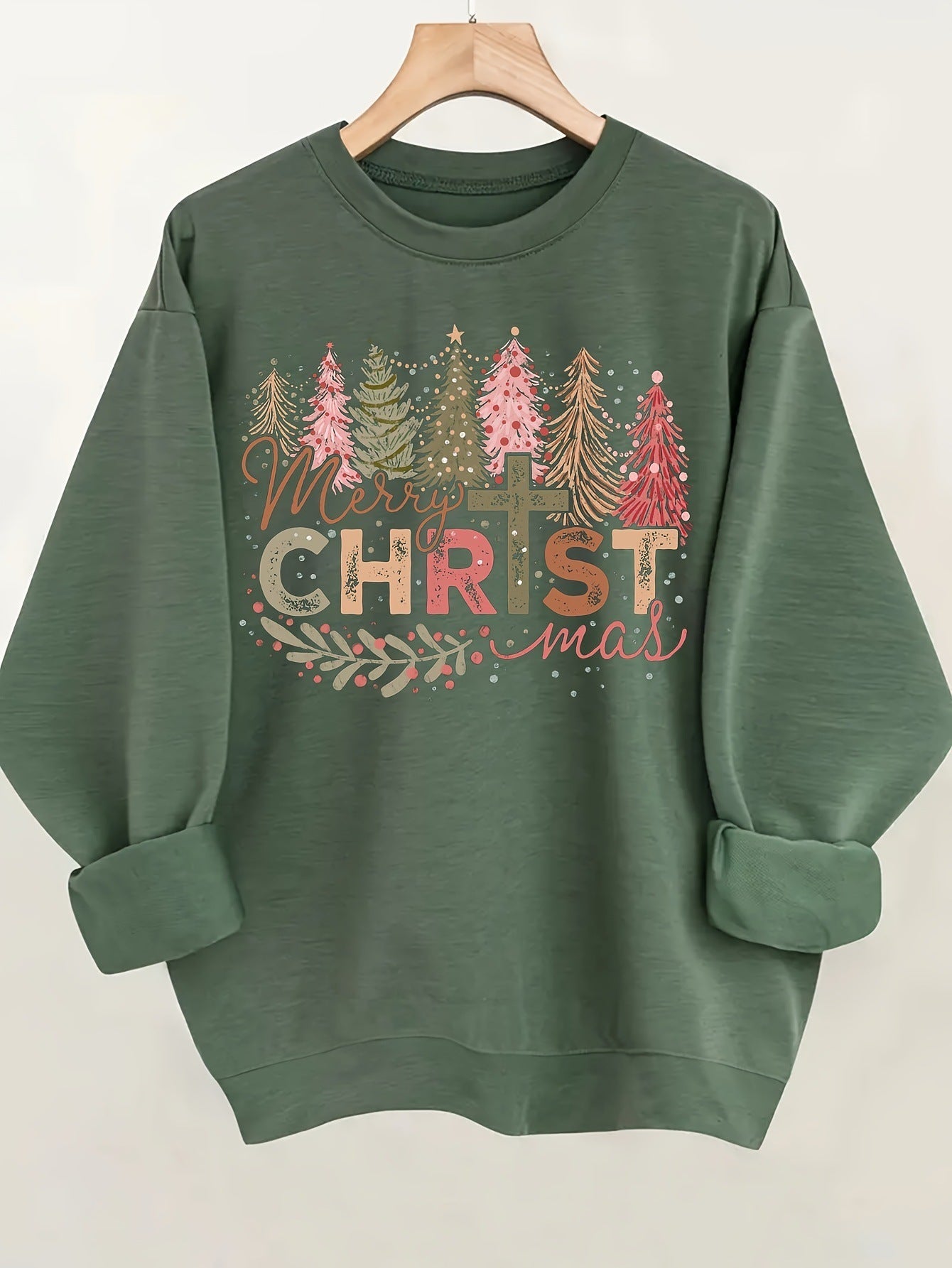 Christmas Tree Print Women’s Pullover Sweater