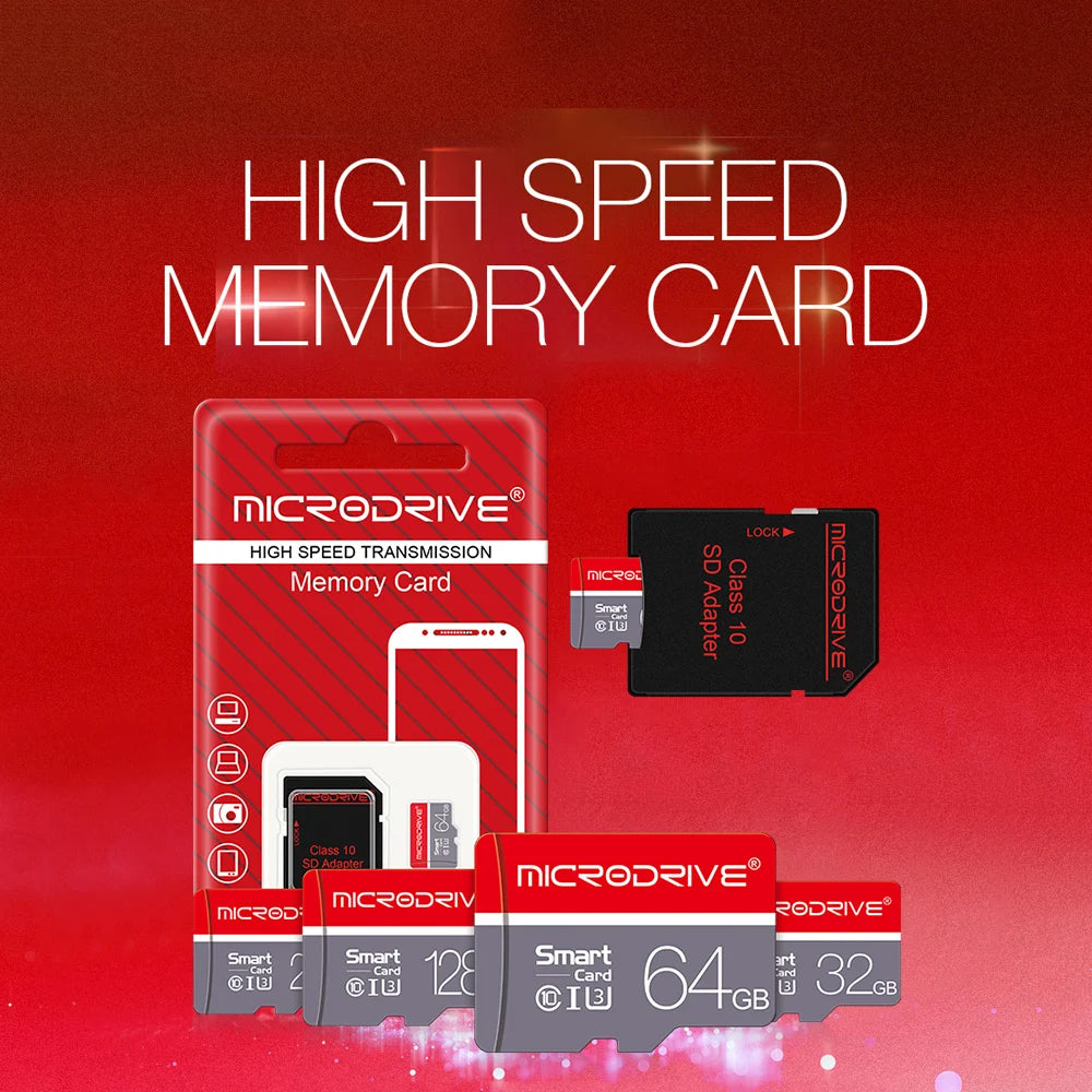High-Speed Mini SD / Micro TF Memory Card - Class 10, 4GB to 256GB, For Smartphones & Devices