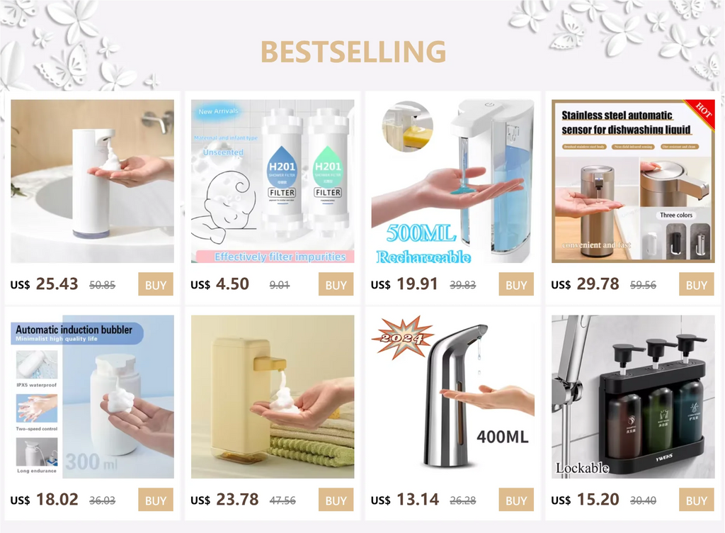 Cute Pet Automatic Foam Soap Dispenser - Wall-Mounted/Countertop, Touchless, USB, 400 ML