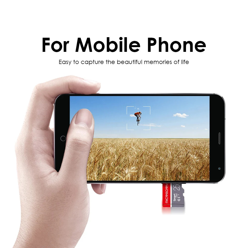 High-Speed Mini SD / Micro TF Memory Card - Class 10, 4GB to 256GB, For Smartphones & Devices