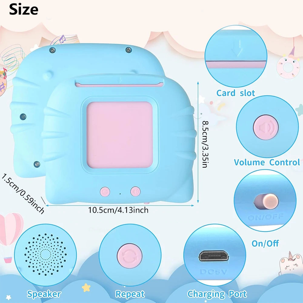 Talking Flashcards Learning Toy for Kids – Preschool Educational Audio Card Machine (Ages 3–6)