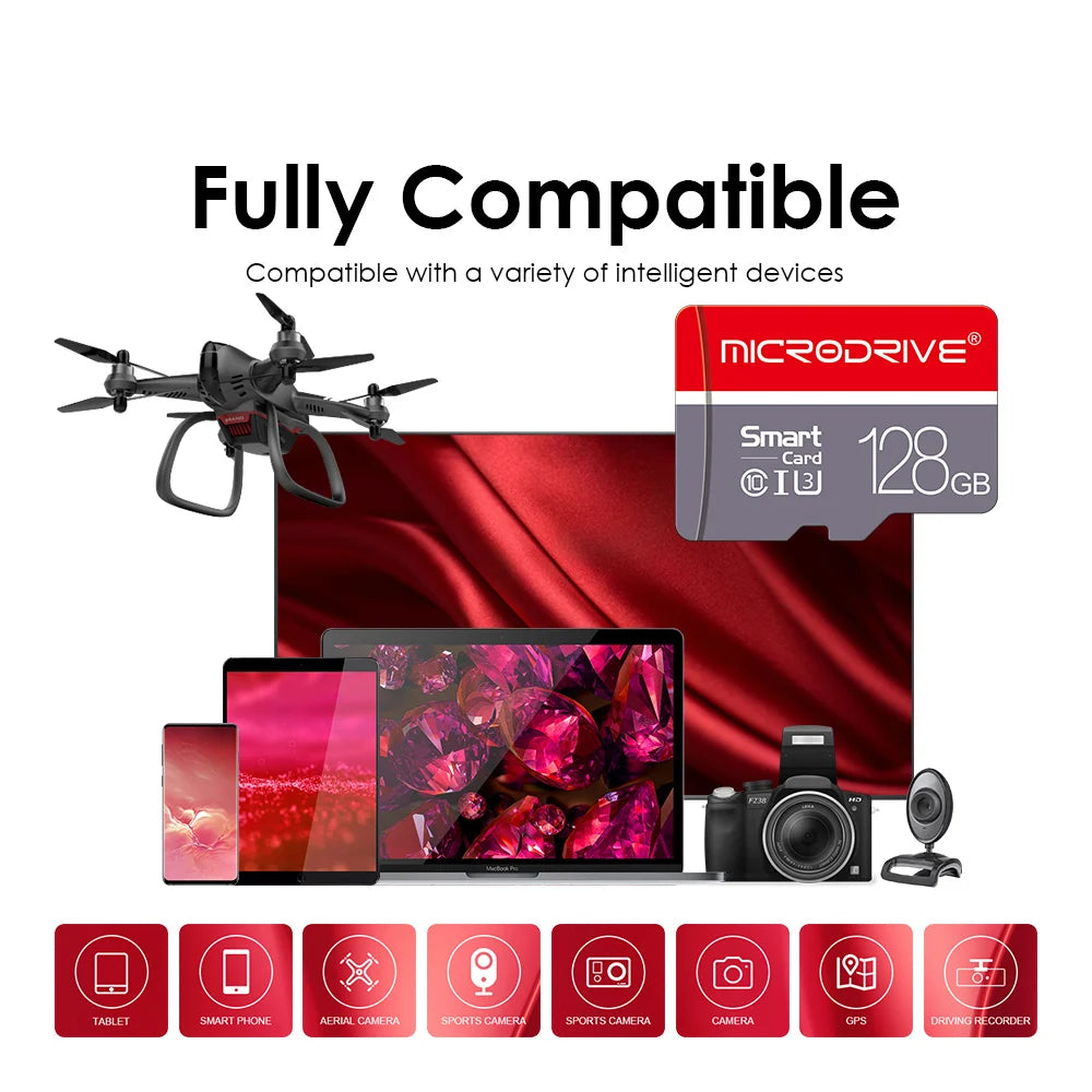 High-Speed Mini SD / Micro TF Memory Card - Class 10, 4GB to 256GB, For Smartphones & Devices