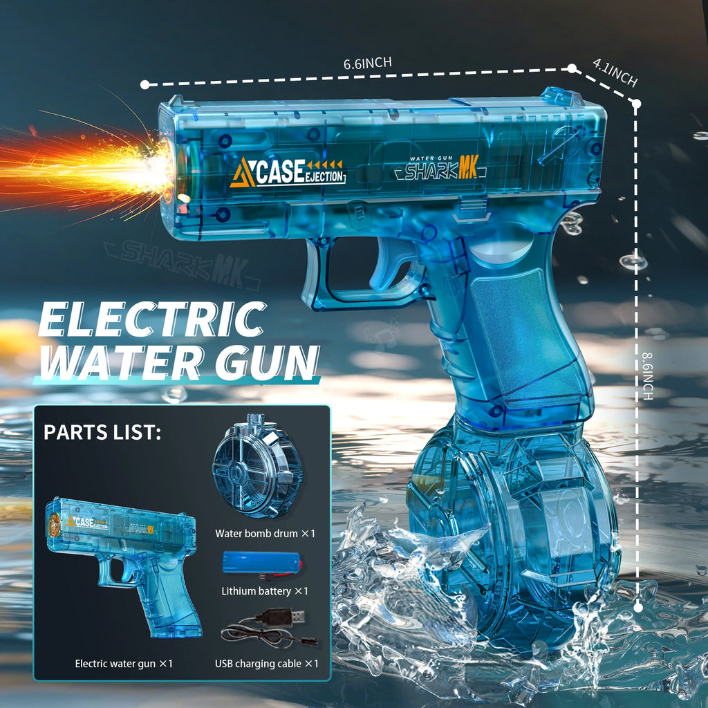 Electric Water Gun Toy - Portable Automatic Burst Water Blaster for Kids, Rechargeable Outdoor Water Toy