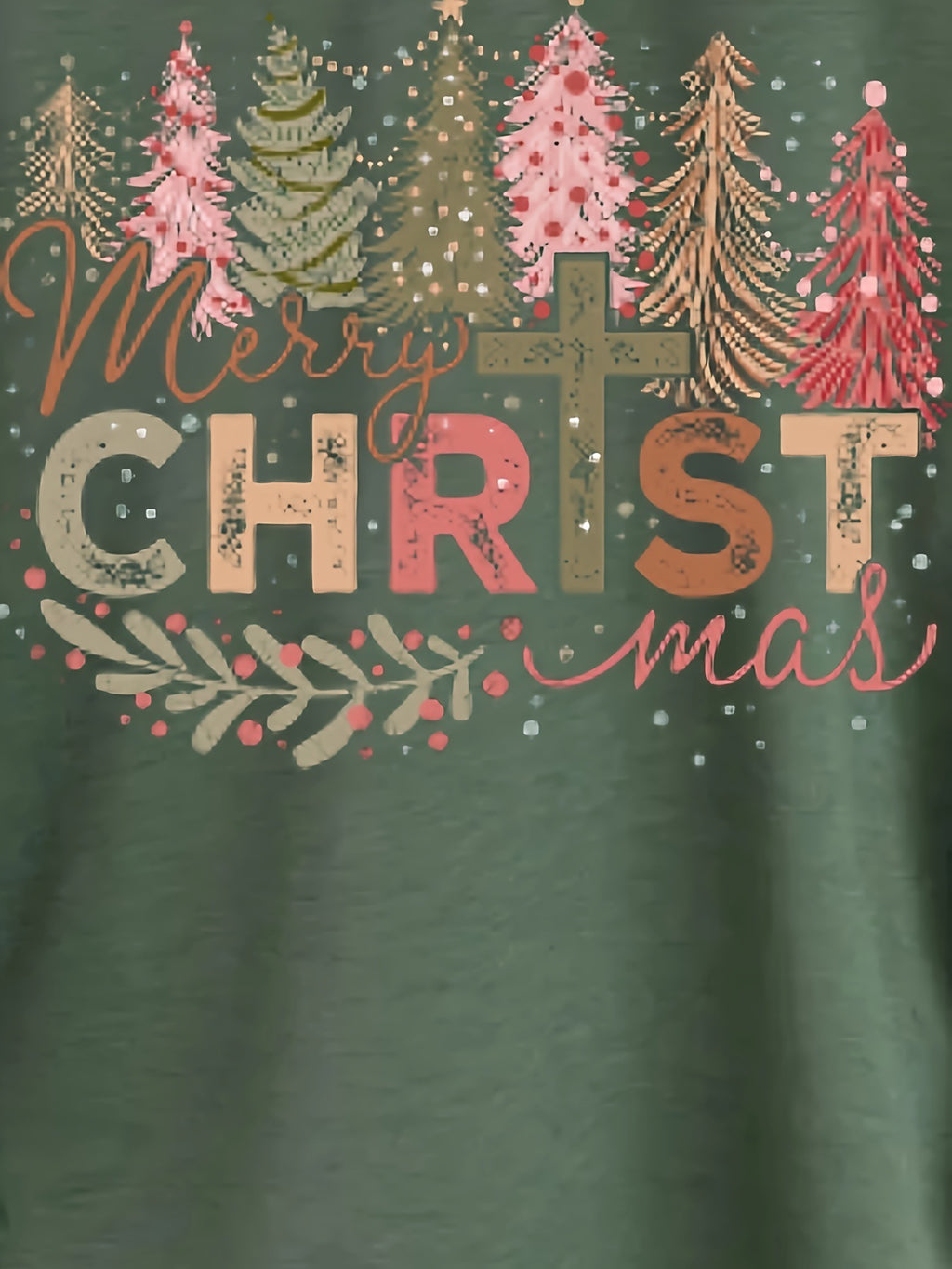 Christmas Tree Print Women’s Pullover Sweater