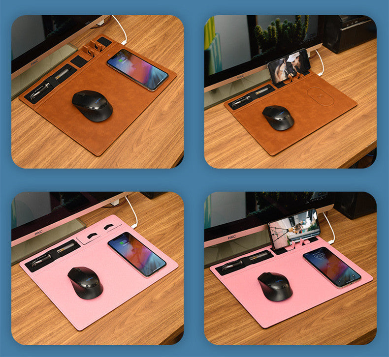 Creative Multifunctional Mouse Pad with Wireless Charger & Phone Holder